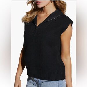 Vici Black V-Neck Sleeveless Sweater
